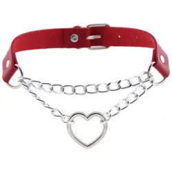Joy Jewels Collier sexy Heart Chain Rouge
